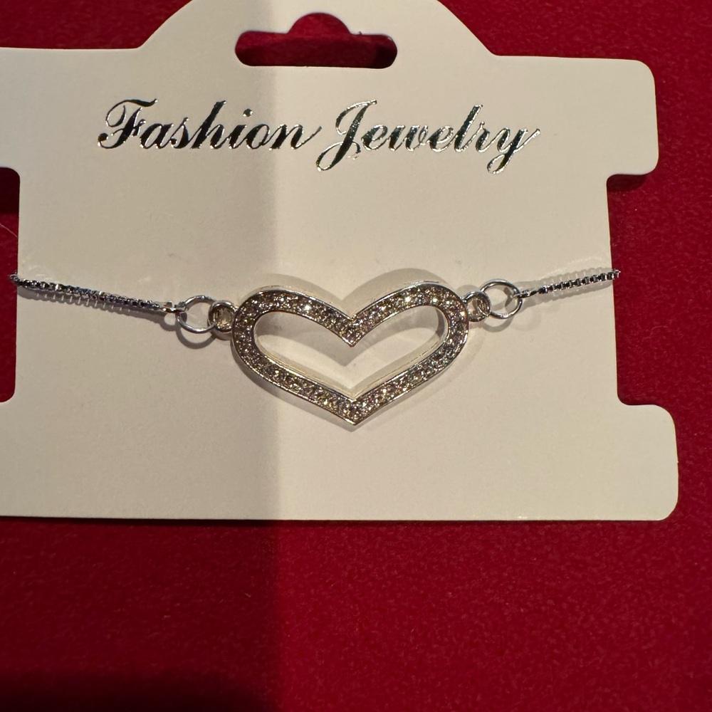 Fashion Jewelry Silver Heart Bracelet